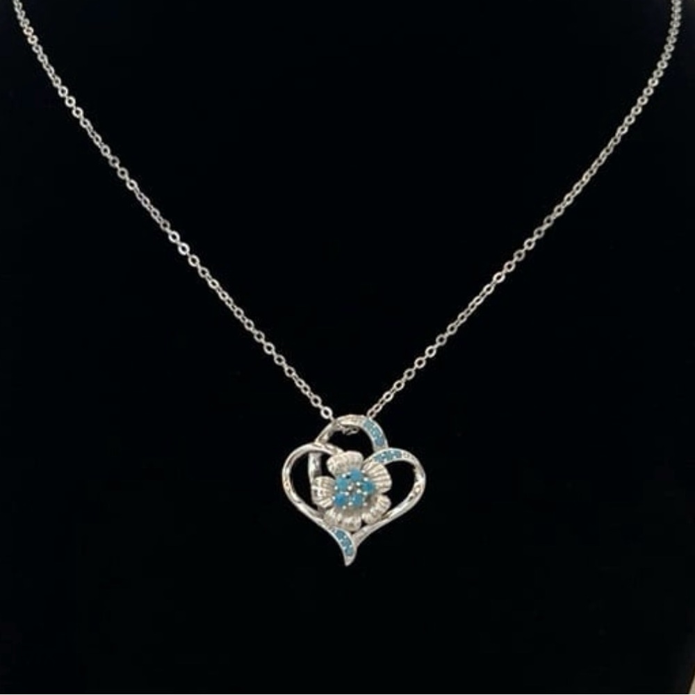 925 Sterling Silver Heart Shaped Necklace